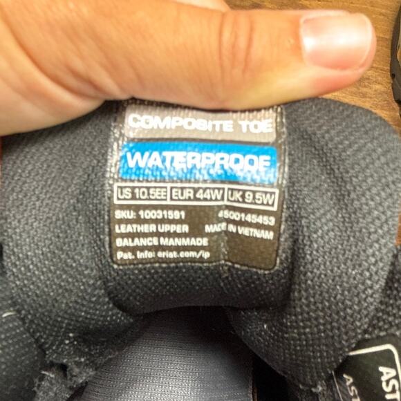 Men's Ariat Endeavor 6" Waterproof Carbon Toe Work Boot Size 10.5 EE Wide Width - Picture 7 of 10